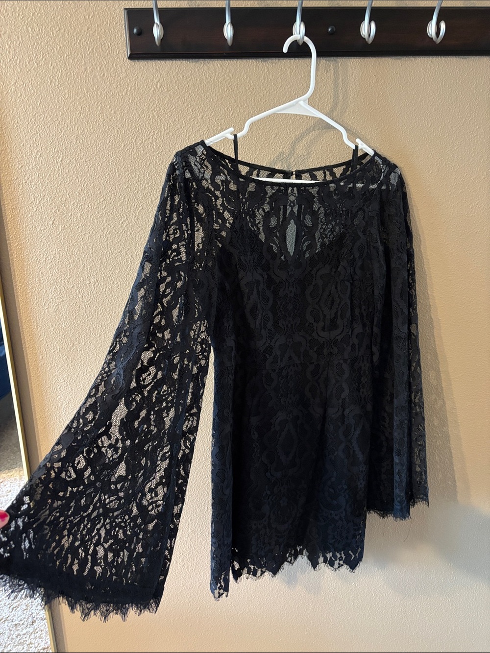 Free People Black Lace Mini Dress